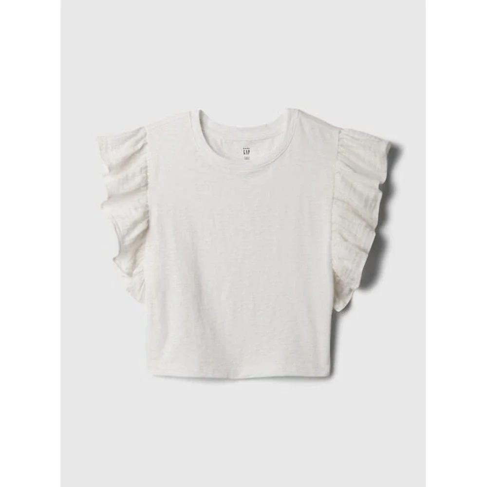 GAP Baby Toddler Crinkle Gauze Top - Off White - Size 3 Years